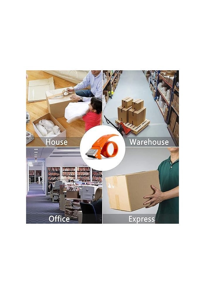 Duravel Packing Tape Dispenser with Clear Tape Roll - Ergonomic Orange Handheld Tape Gun - Image 4